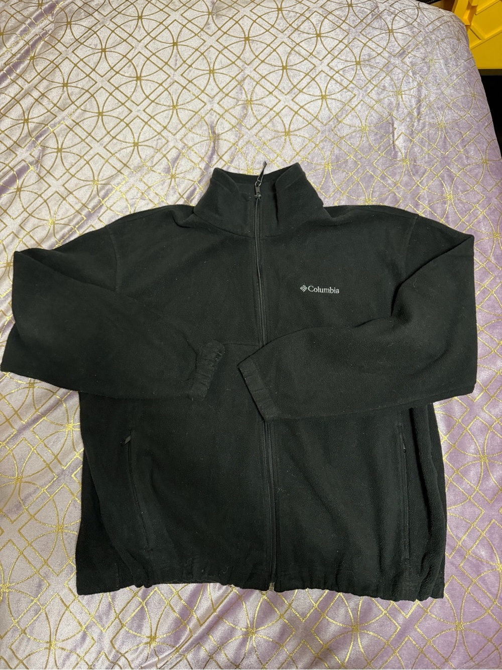 💥 MENS Columbia Black Full-Zip Fleece Jacket